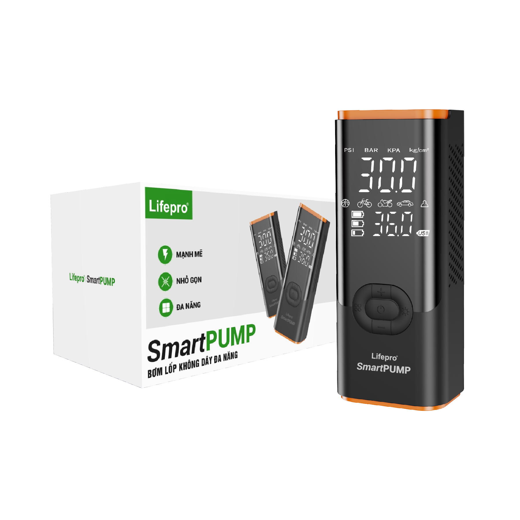 Bơm lốp ô tô không dây đa năng SmartPUMP
