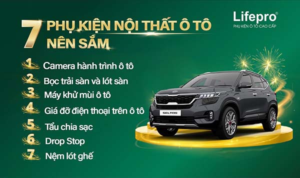 7 Phụ kiện nội thất ô tô nên sắm cho xế yêu của bạn