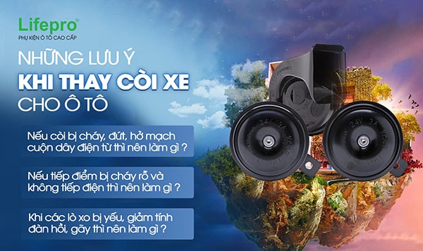 Những lưu ý khi thay còi xe cho ô tô